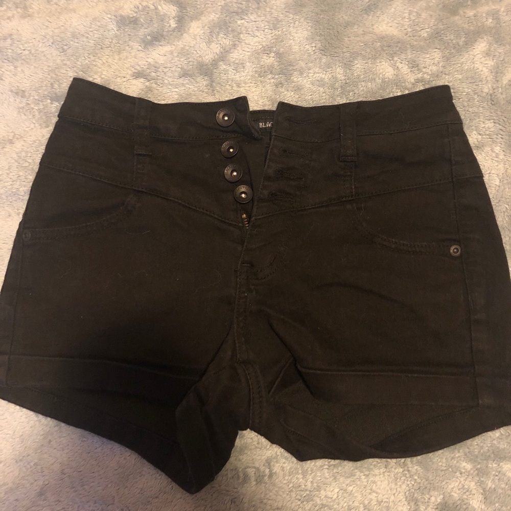 Black Highrise Shorts